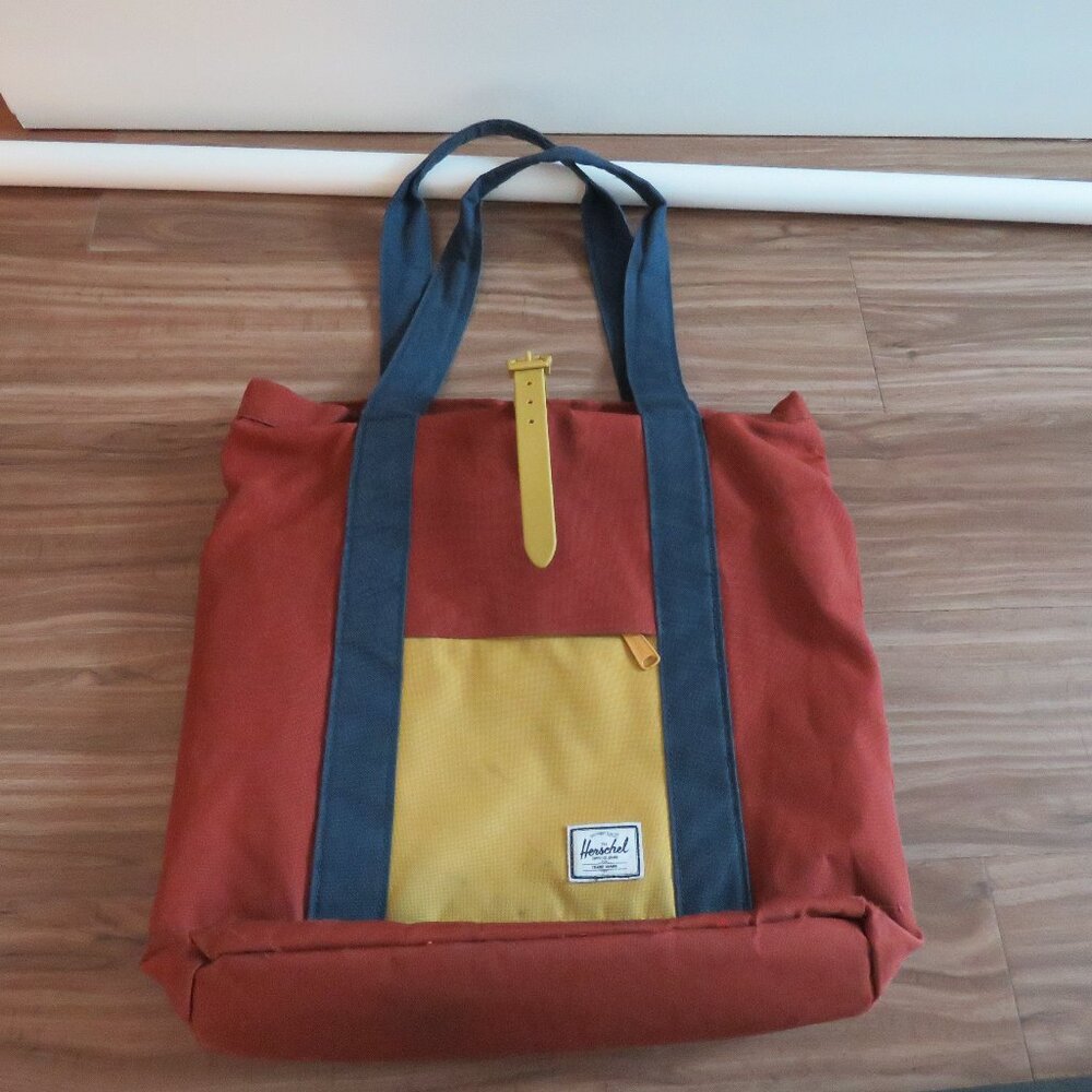 HERSCHEL SUPPLY CO Plus Series Colorblock Block Party Retro Laptop Tote Bag - Picture 2 of 16